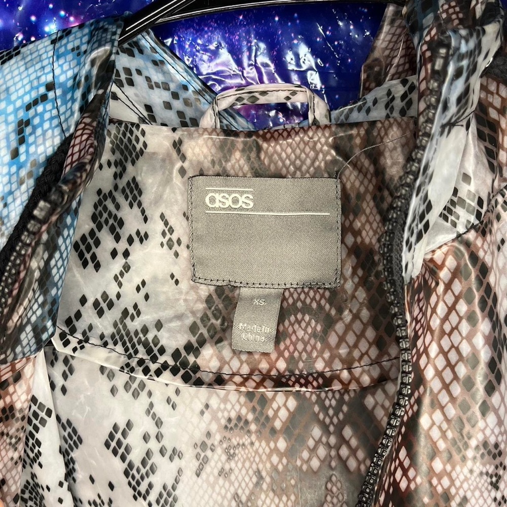 ASOS Blue Translucent Rain Jacket - Picture 3 of 3